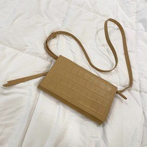 Allsaints Crossbody Croc Wallet